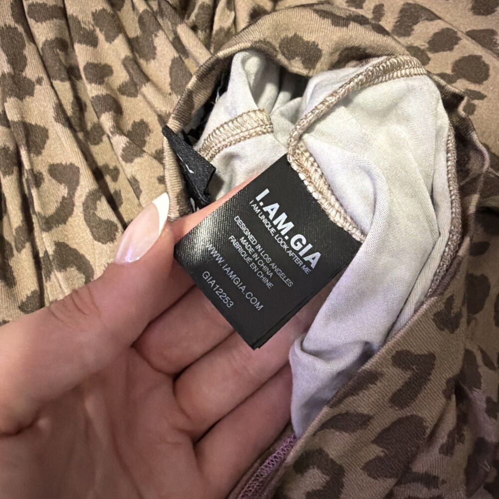 I.AM.GIA. Blare Hoodie & Trackpants Set Mocha Leopard XS - Picture 4 of 5